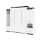 Bestar Orion 104W Queen Murphy Bed and Narrow Storage Solutions with Drawers (105W), White & Walnut Grey 116872-000017 - alternate 1